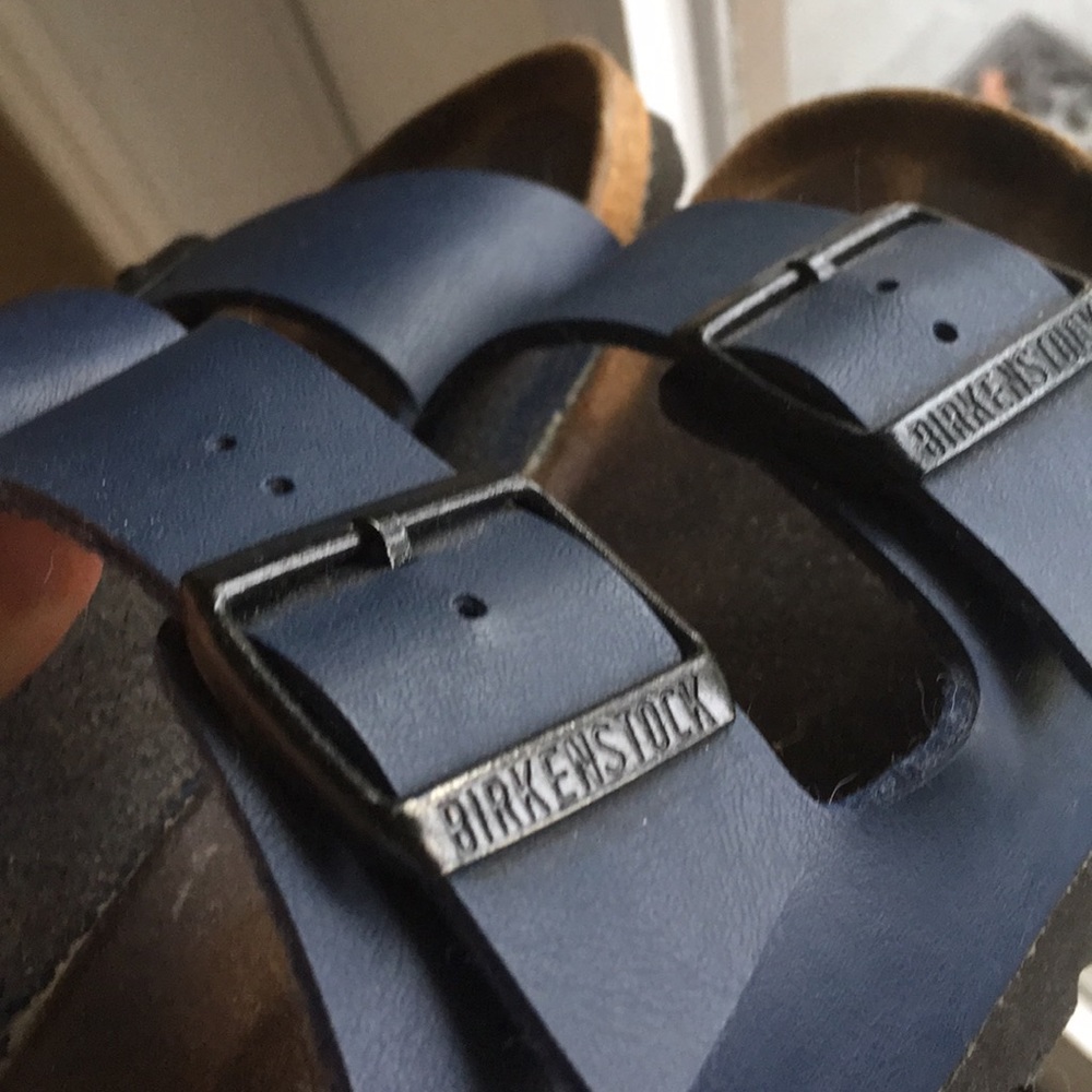 Navy Birkenstock’s size 37 narrow navy blue